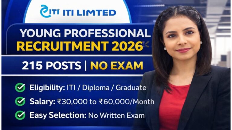 ITI Limited Young Professional Recruitment 2026