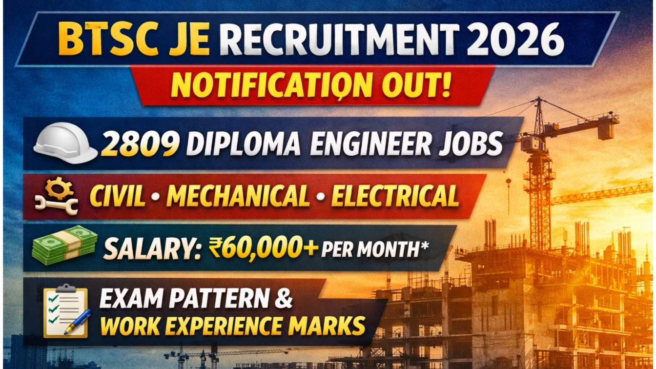 BTSC Junior Engineer Vacancy 2026