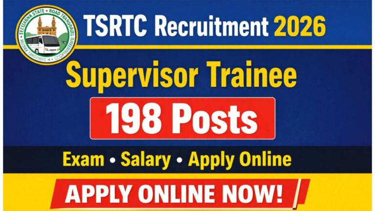 TSRTC Supervisor Trainee Recruitment 2026