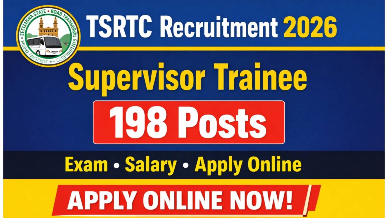 TSRTC Supervisor Trainee Recruitment 2026