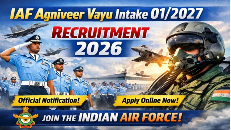 IAF Agniveer Vayu Intake 01/2027 Recruitment 2026