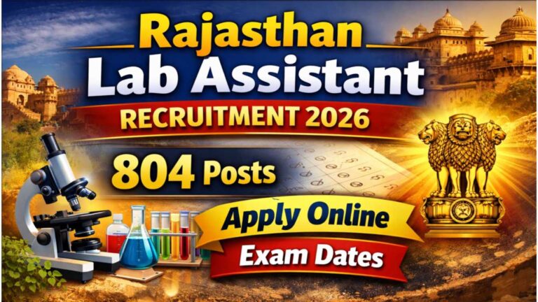 Rajasthan Lab Assistant Recruitment 2026