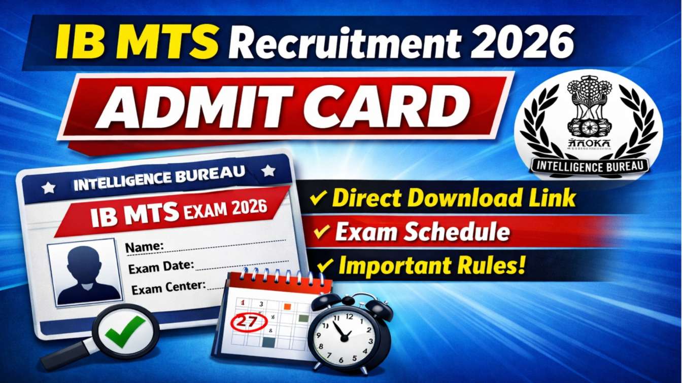 IB MTS Recruitment 2026 Admit Card