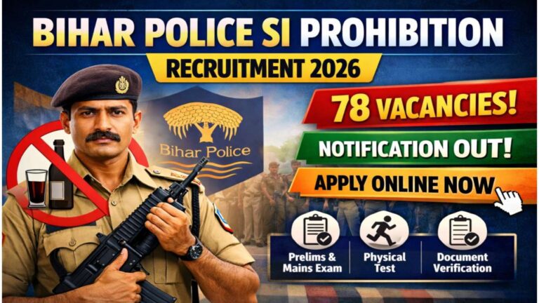 Bihar Police SI Prohibition Recruitment 2026