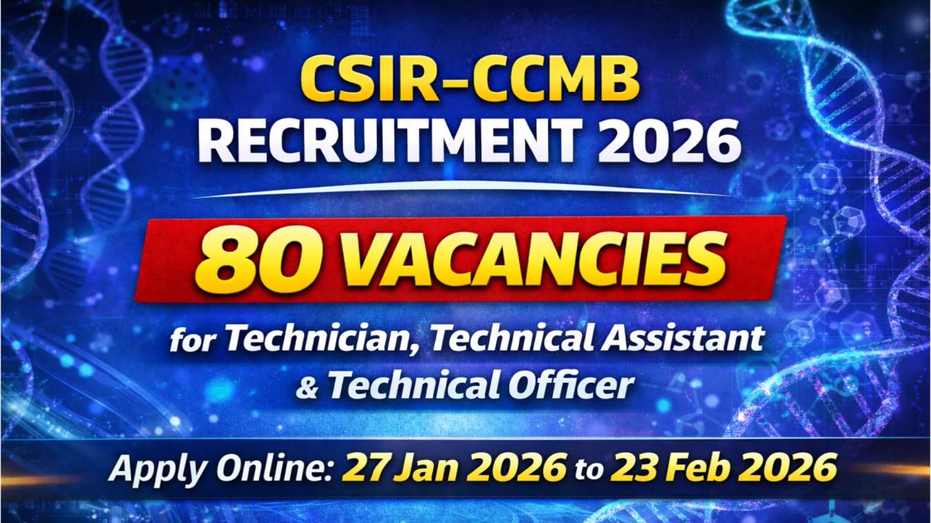 CSIR CCMB Recruitment 2026