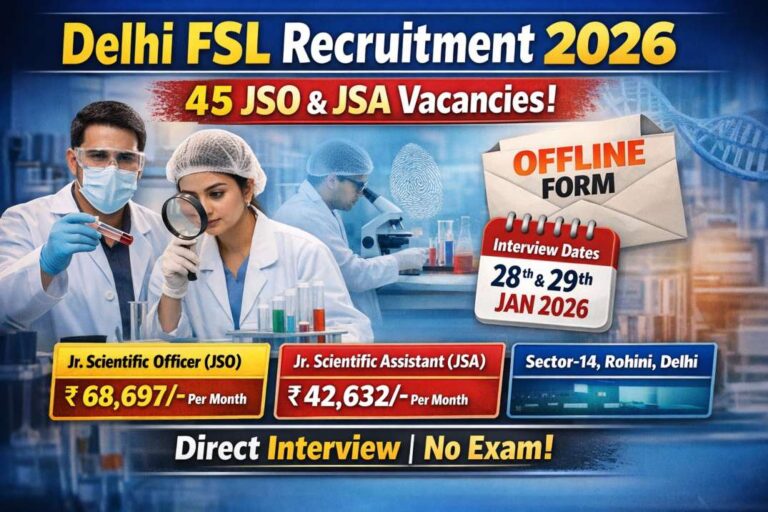 Delhi FSL Recruitment 2026