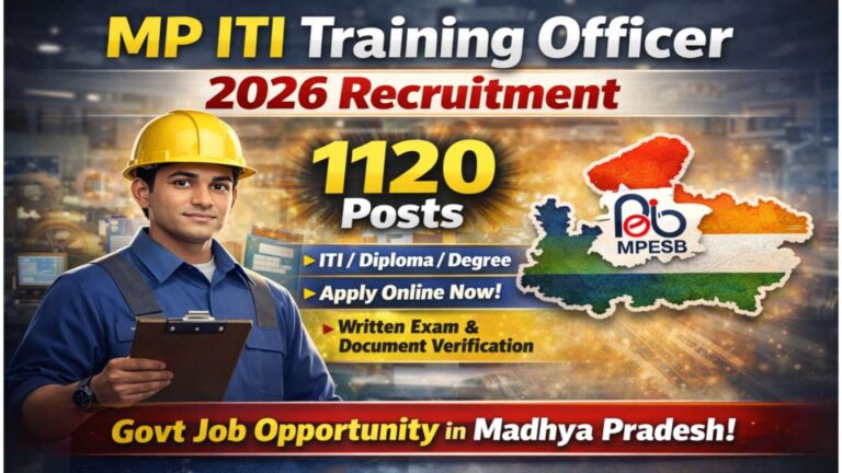 MP ITI Training Officer 2026 Recruitment
