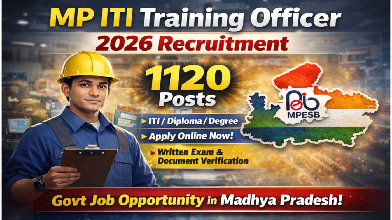 MP ITI Training Officer 2026 Recruitment