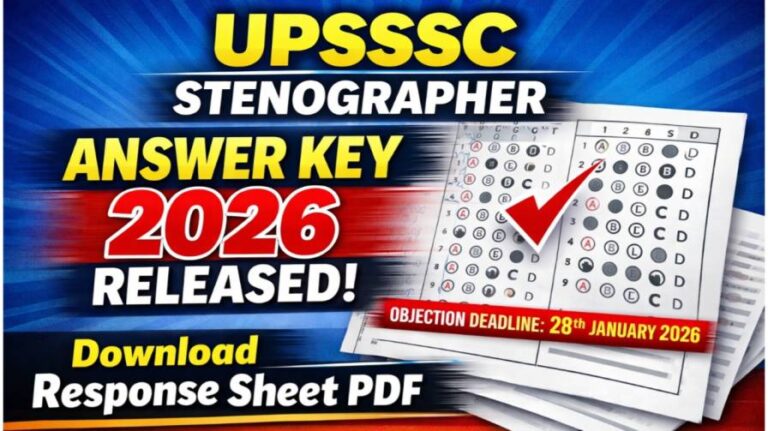 UPSSSC Stenographer Answer Key 2026