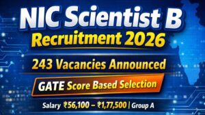 NIC Scientist B Recruitment 2026