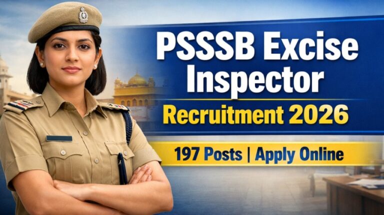PSSSB Excise Inspector Recruitment 2026