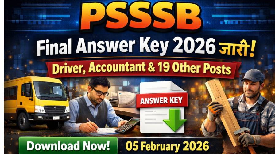 PSSSB Final Answer Key 2026