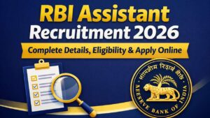 RBI Assistant Recruitment 2026 