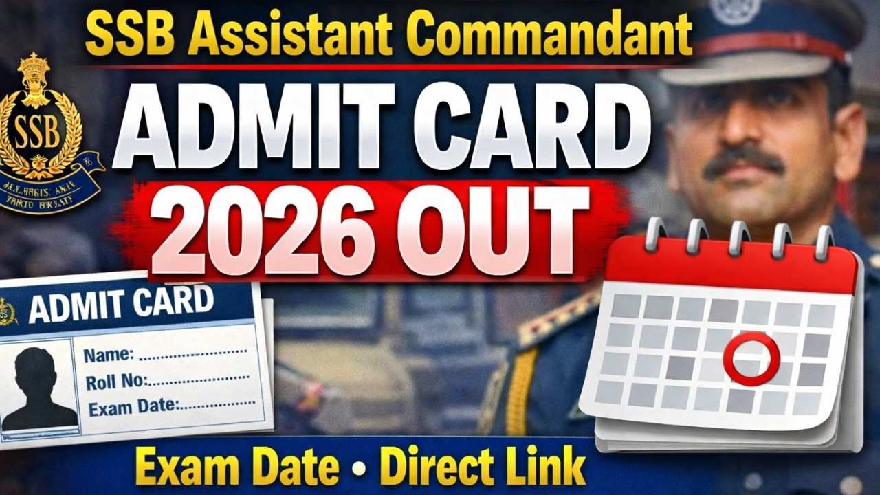 SSB Assistant Commandant Admit Card 2026