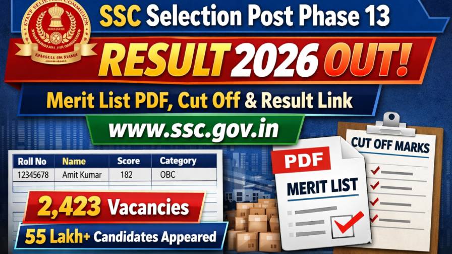 SSC Selection Post Phase 13 Result 2026 OUT
